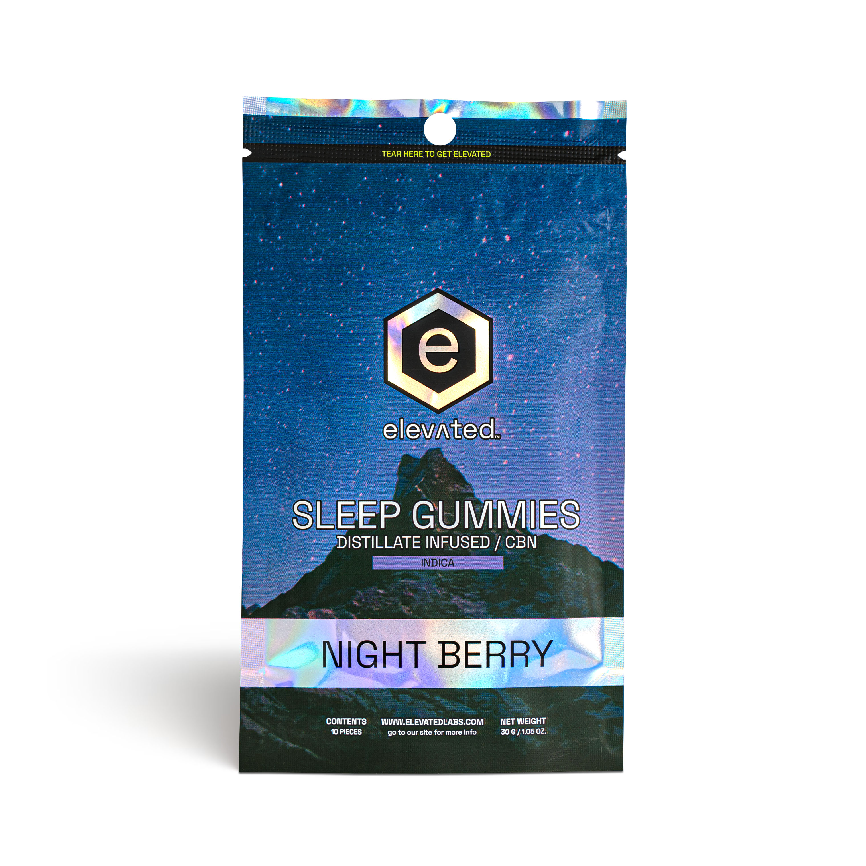 Photograph of product: Nightberry Sleep Gummies 1:1 CBN:TH-oui - 100mg