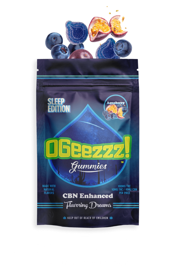 Photograph of product: OGEEZ Sleep Edition Gummies 2:1 (TH-oui/CBN) 100mg - Aquaberry