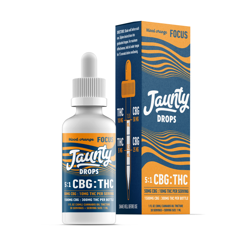 Photograph of product: Jaunty | Focus Tincture | 5:1 TH-oui CBG | 300MG