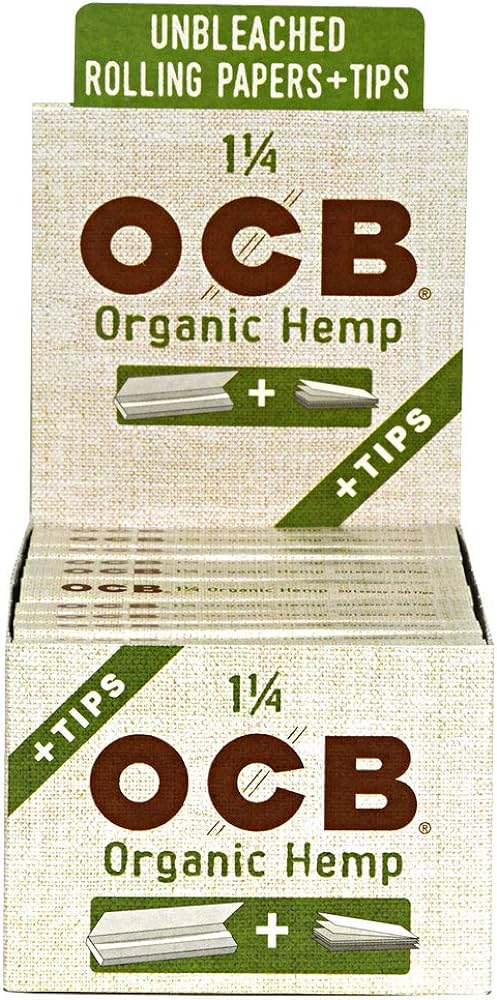 Photograph of product: OCB Organic Unbleached Rolling Papers + Tips 1 1/4
