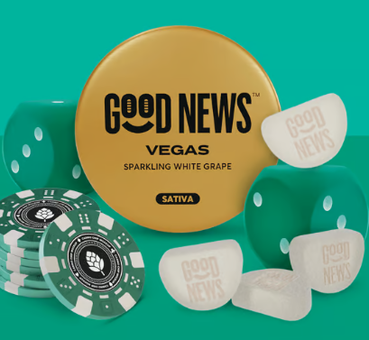 Photograph of product: Good News | Vegas + Caffeine | 10pk/100mg