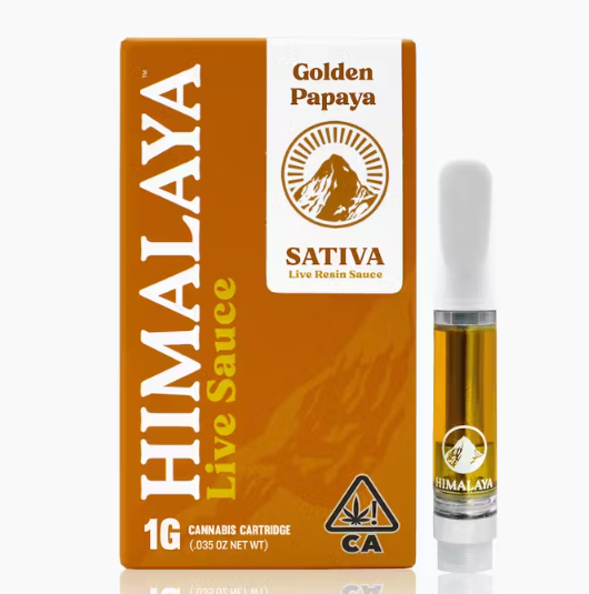 Photograph of product: HIMALAYA | GOLDEN PAPAYA | LIVE RESIN SAUCE CART | 1G