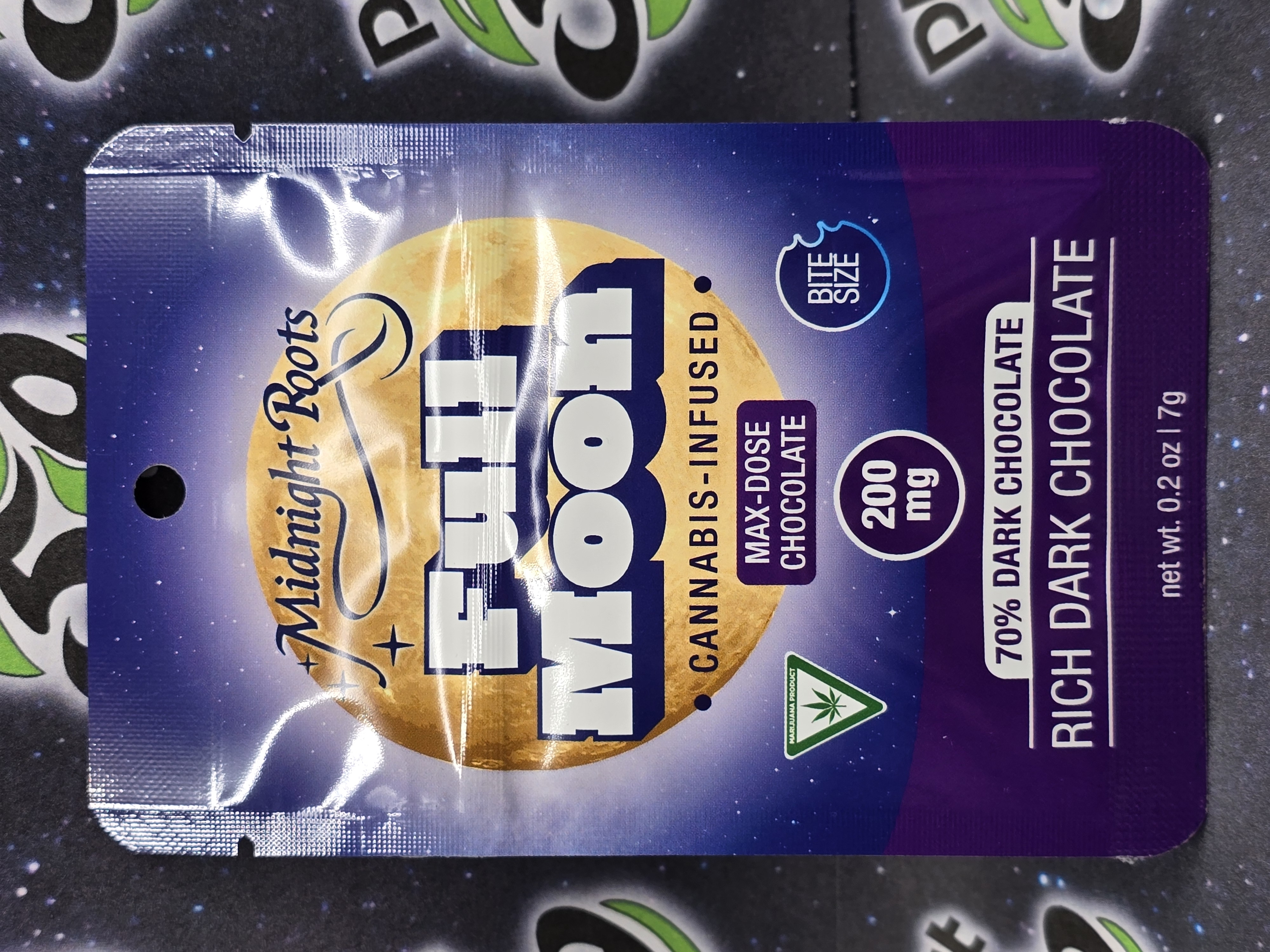 Photograph of product: Midnight Roots | Rich Dark Chocolate | 200mg Bite-Sized Chocolate