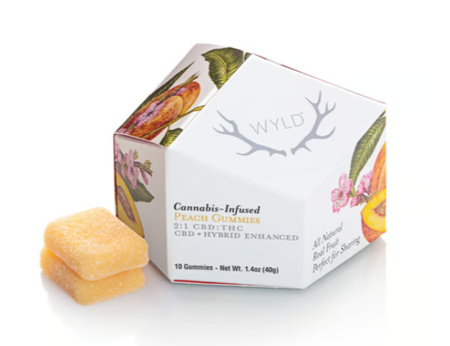 Photograph of product: 50mg | Peach | 2:1 CBD:TH-oui