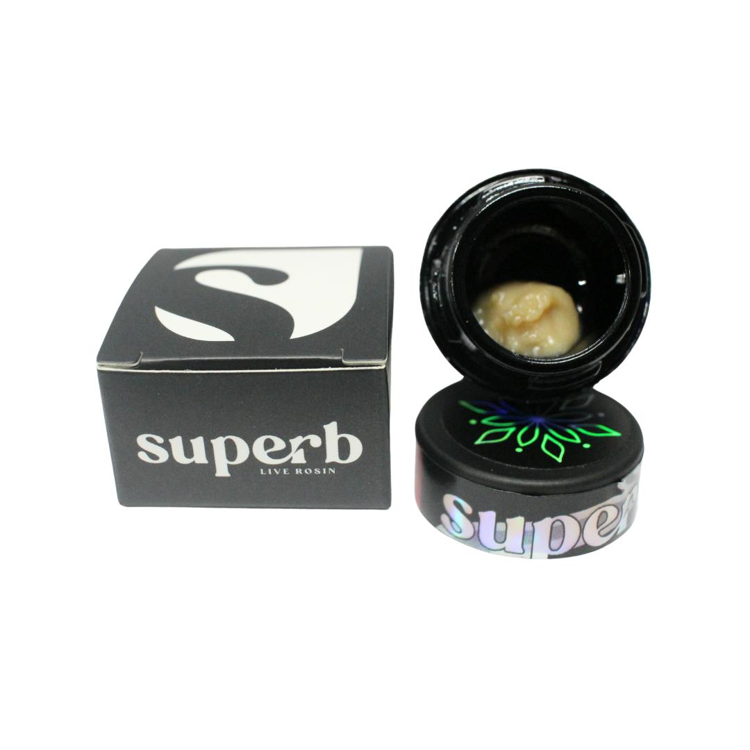 Photograph of product: Superb - Live Rosin 1g - Glueberry
