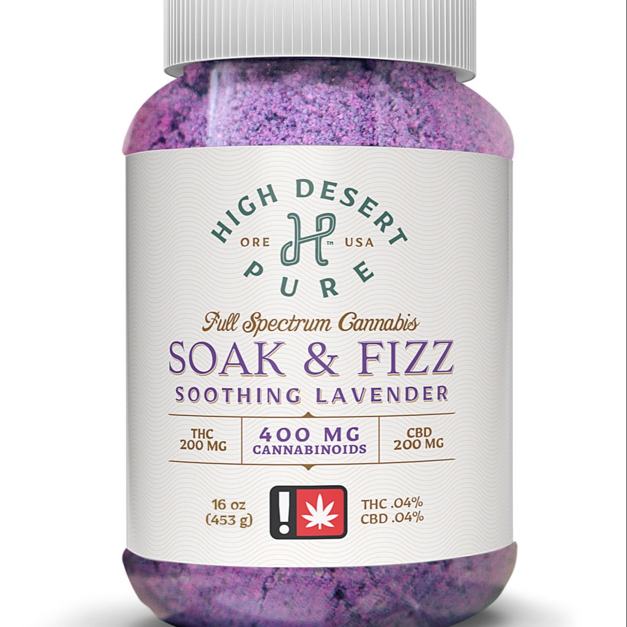 Photograph of product: Full Spectrum Soak and Fizz White Lavender