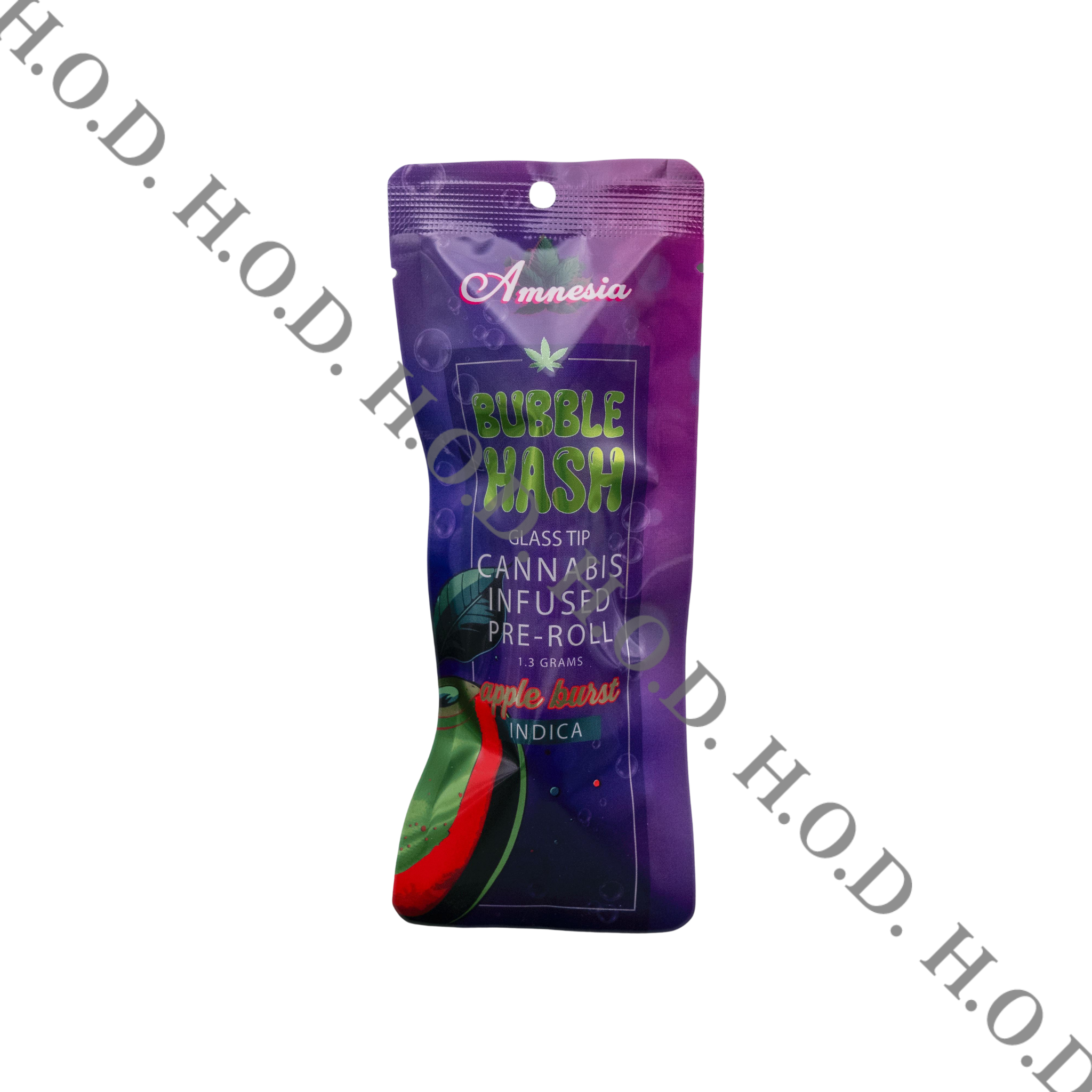 Photograph of product: Amnesia Apple Burst Bubble au chocolat Infused Pre-Roll 1.3g