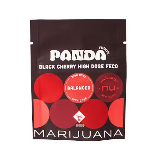 Photograph of product: Black Cherry High Dose FECO Gummies (100mg)