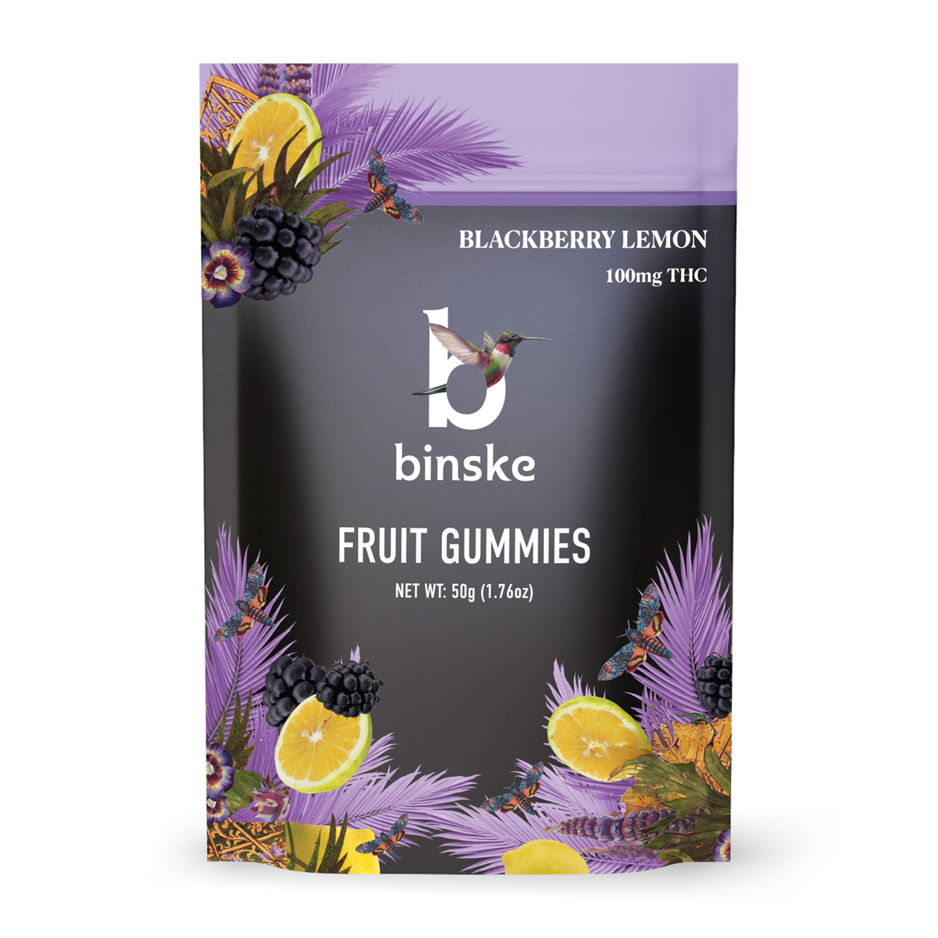 Photograph of product: Binske | Blackberry Lemon | Fruit Gummies 10PK