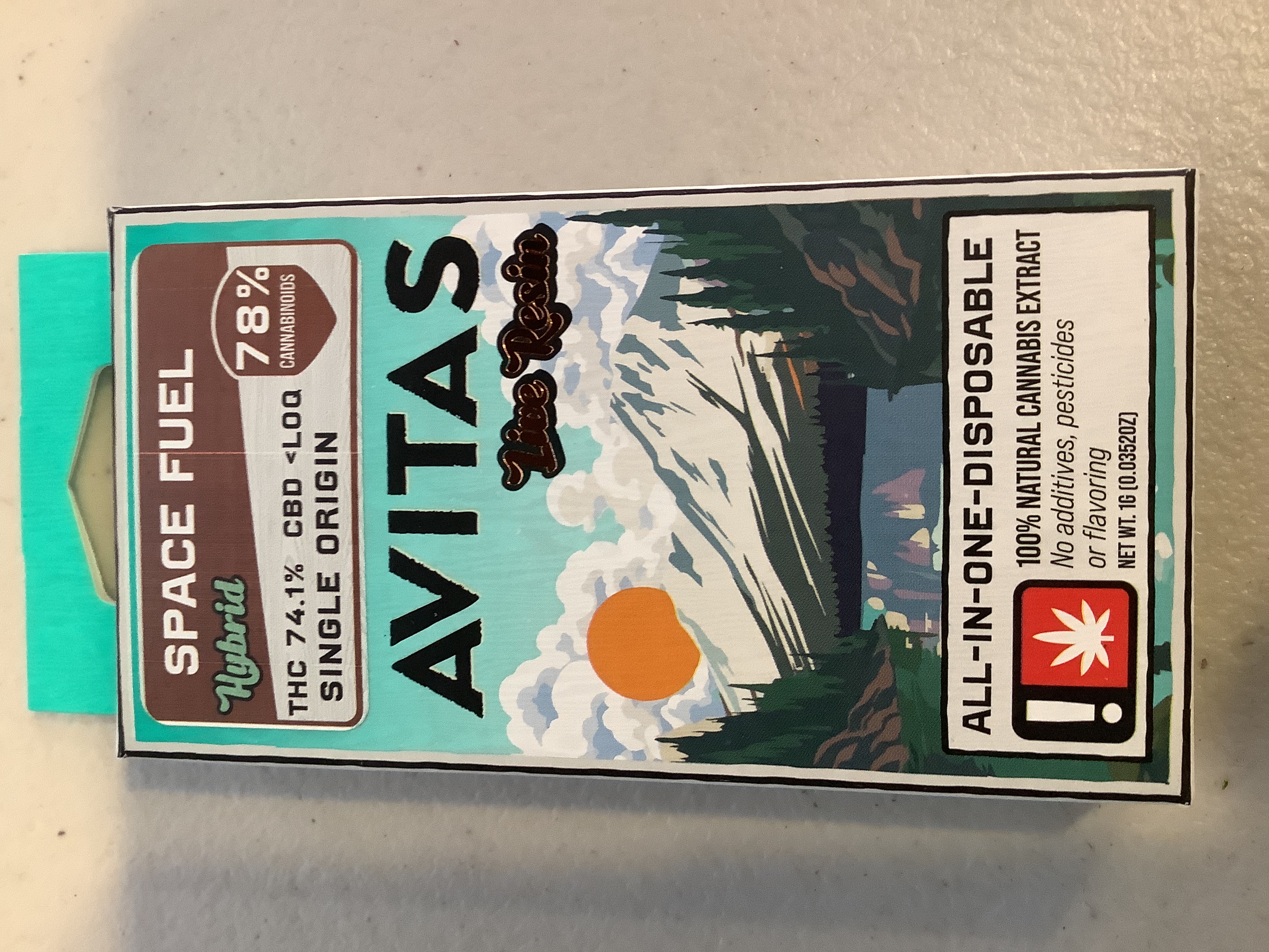 Photograph of product: Avitas - SPACE FUEL - Disposable Live Resin Cartridge - (1g) - S