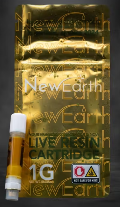 Photograph of product: New Earth Extracts - Peach Crescendo 1g Liquid Diamonds Vape Cart