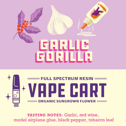 Photograph of product: Garlic Gorilla Full Spectrum Cartridge (1g)