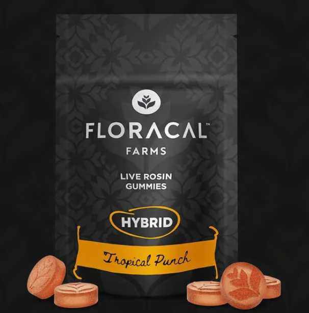 Photograph of product: FloraCal - Gummies - Tropical Punch 10ct (100mg)