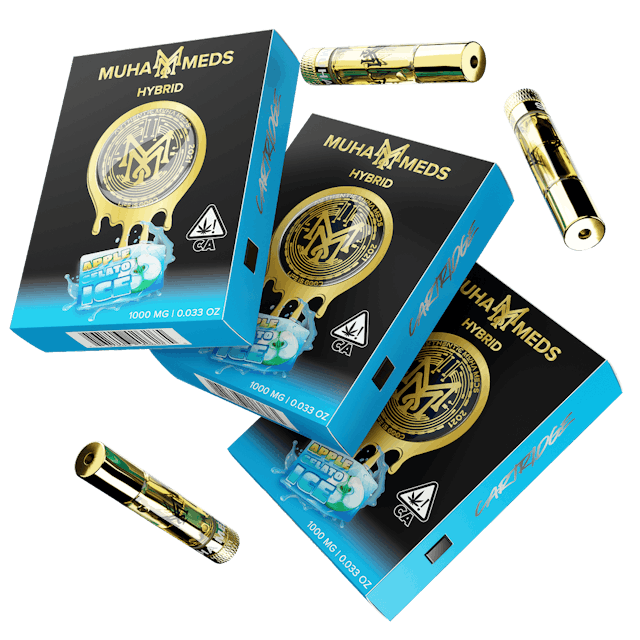 Photograph of Product: Apple Gelato Ice Distillate Vape Cartridge 1g - Sales Floor