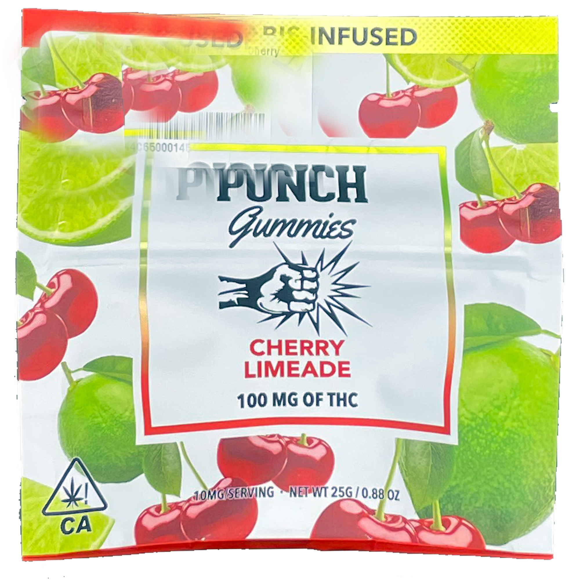 Photograph of product: Punch Edibles - 100mg Gummies - Cherry Limeade