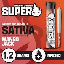 Photograph of product: Superfire | Mango Jack | Infused Pre Roll | 1.2g | Oui'd