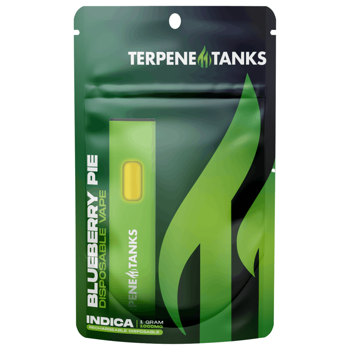 Photograph of Product: Terpene Tanks Blueberry Pie All-In-One Vape Rec