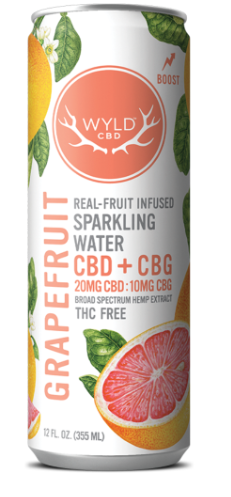 Photograph of product: CBD+ CBG Sparkling Water | Grapefruit