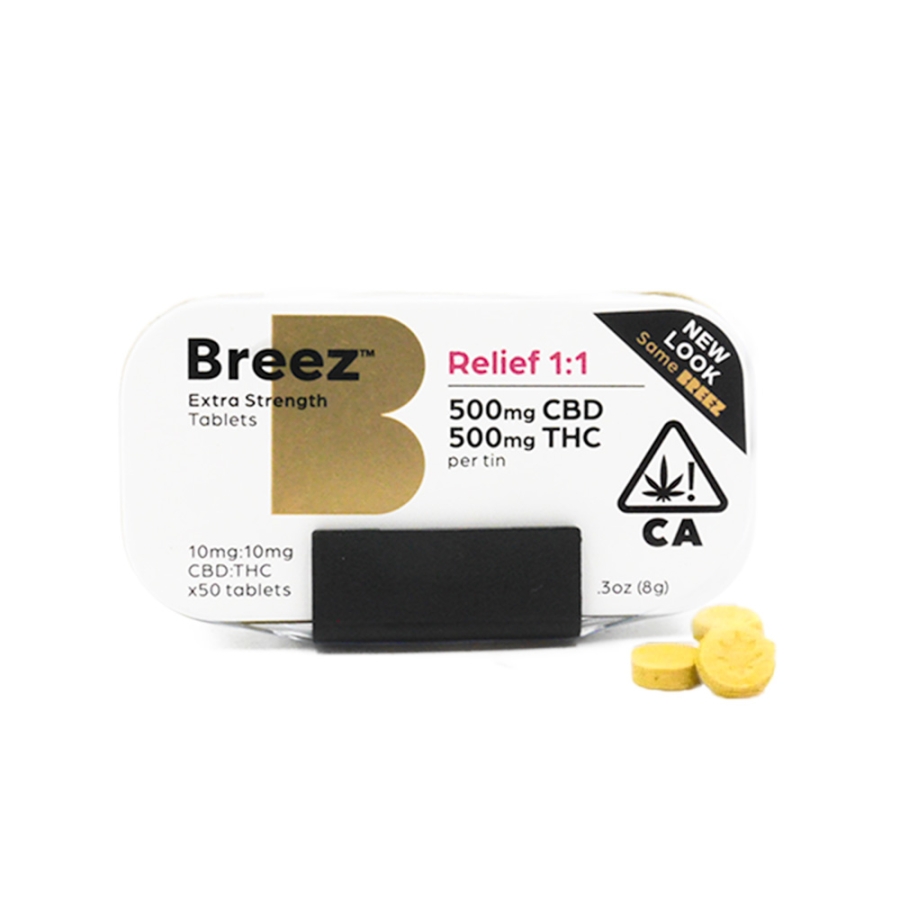 Photograph of product: Breez Extra Strength Relief 1:1 Tablets