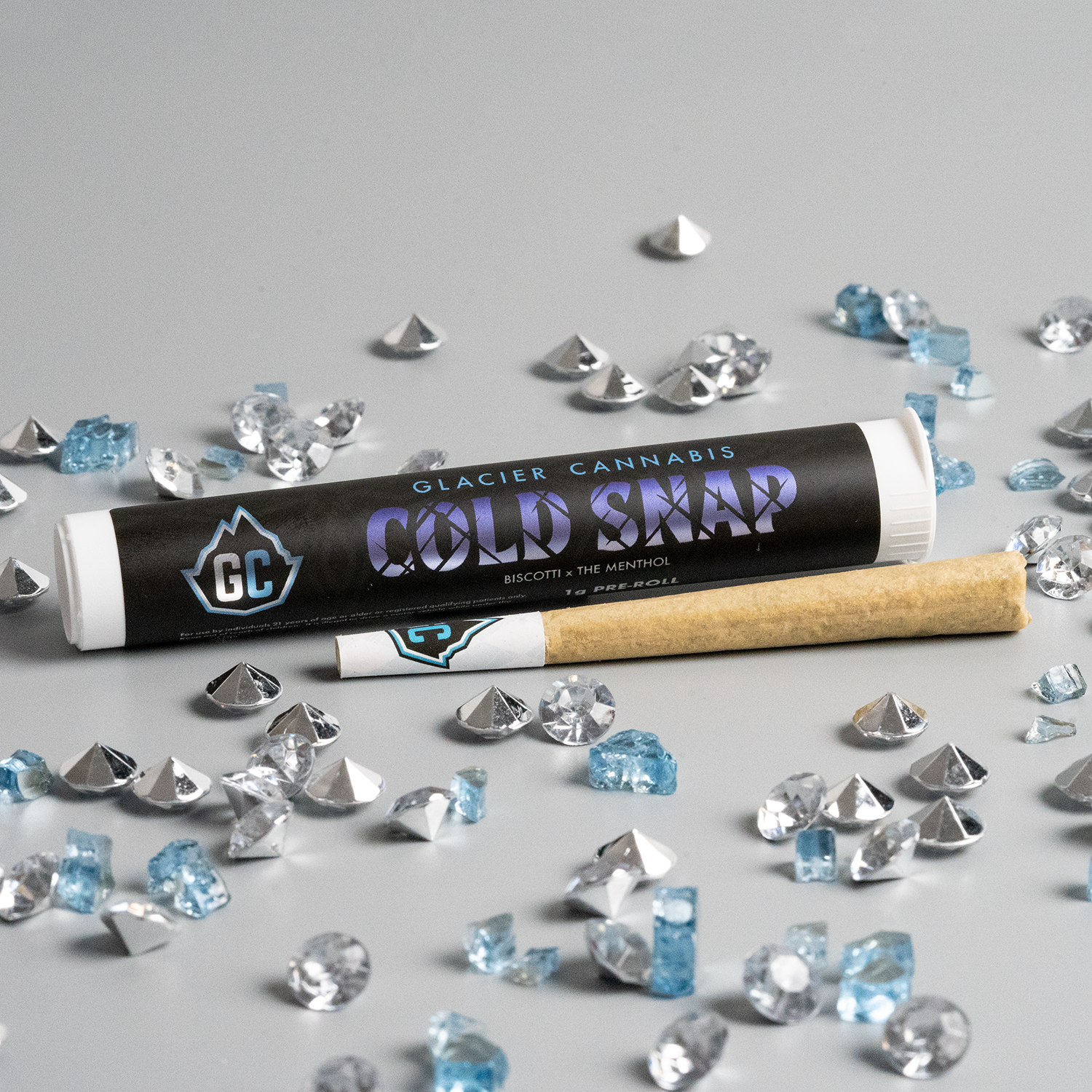 Photograph of product: Glacier Oui'd - Preroll - 1g - Cold Snap