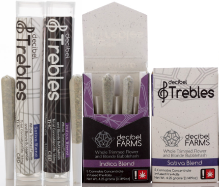 Photograph of product: Decibel - (Duets) Apple Slapz #3/ Bonkers #15 Infused Pre-Rolls 6pk (I)