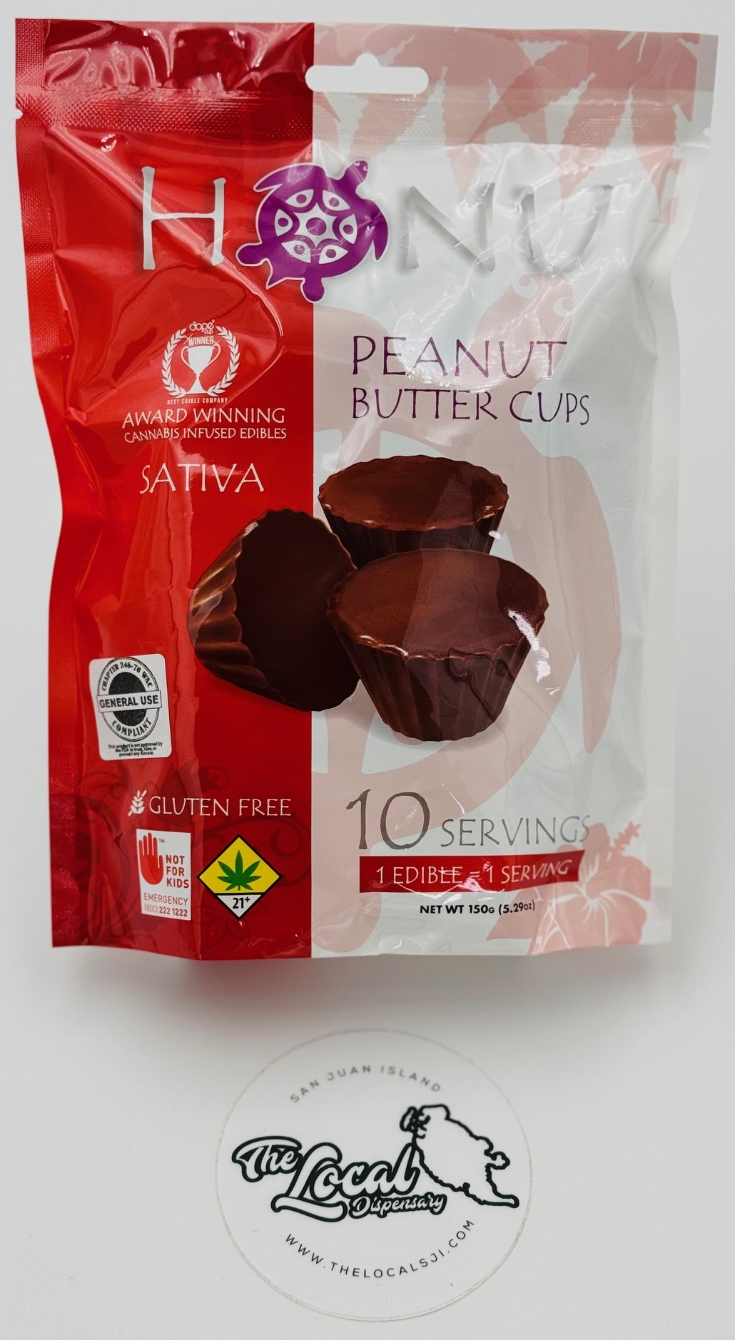 Photograph of product: HONU: Peanut Butter Cups - Oui'd 10pk