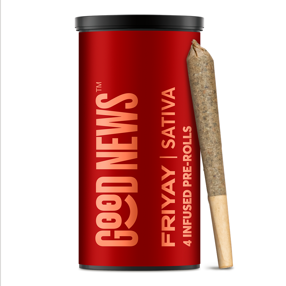 Photograph of product: Good News - Friyay - Infused Pre-Roll 5 Pack - Oui'd - 2.5g