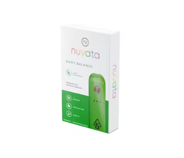 Photograph of product: Body Balance Lime | 0.5g | 9:1 | TH-oui:CBD | Disposable Vape | Nuvata
