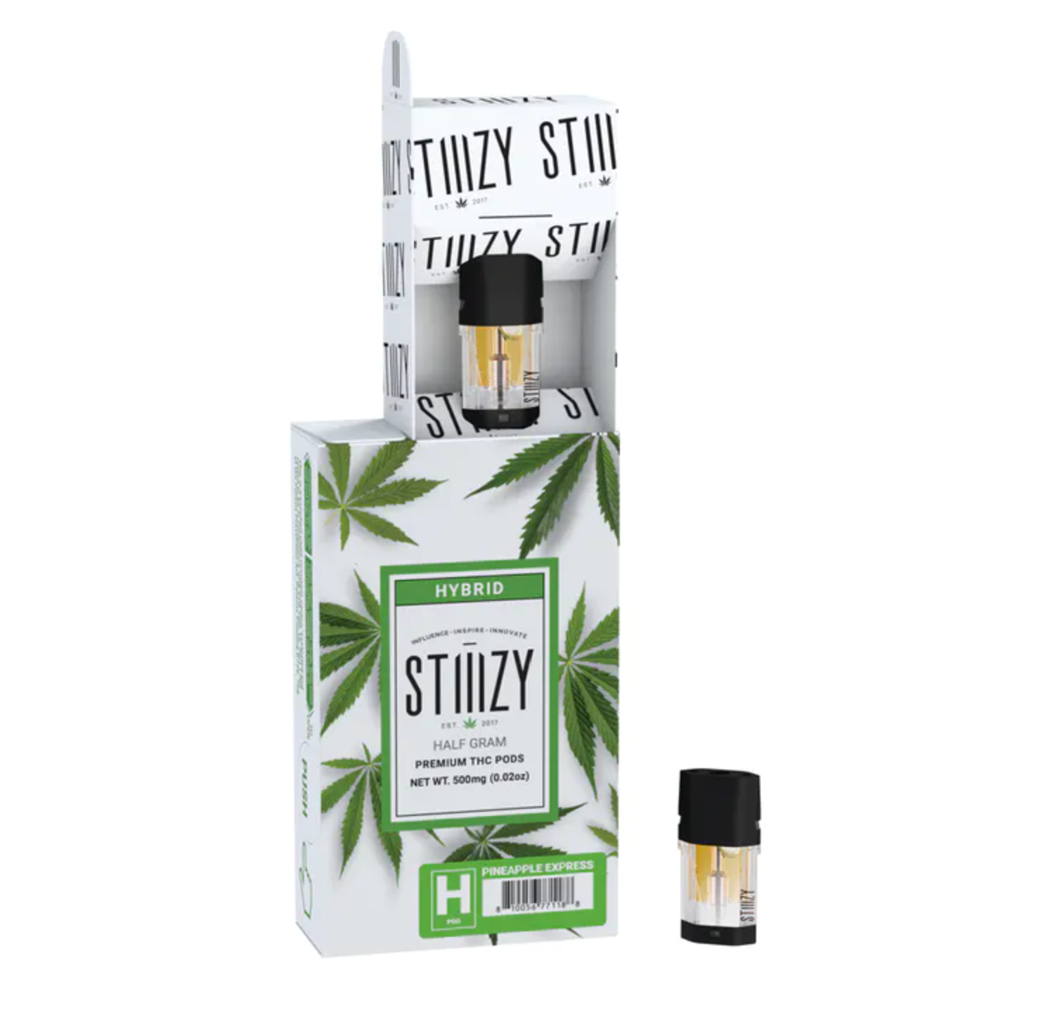 Photograph of product: STIIIZY: PINEAPPLE EXPRESS POD HYBRID 0.5G
