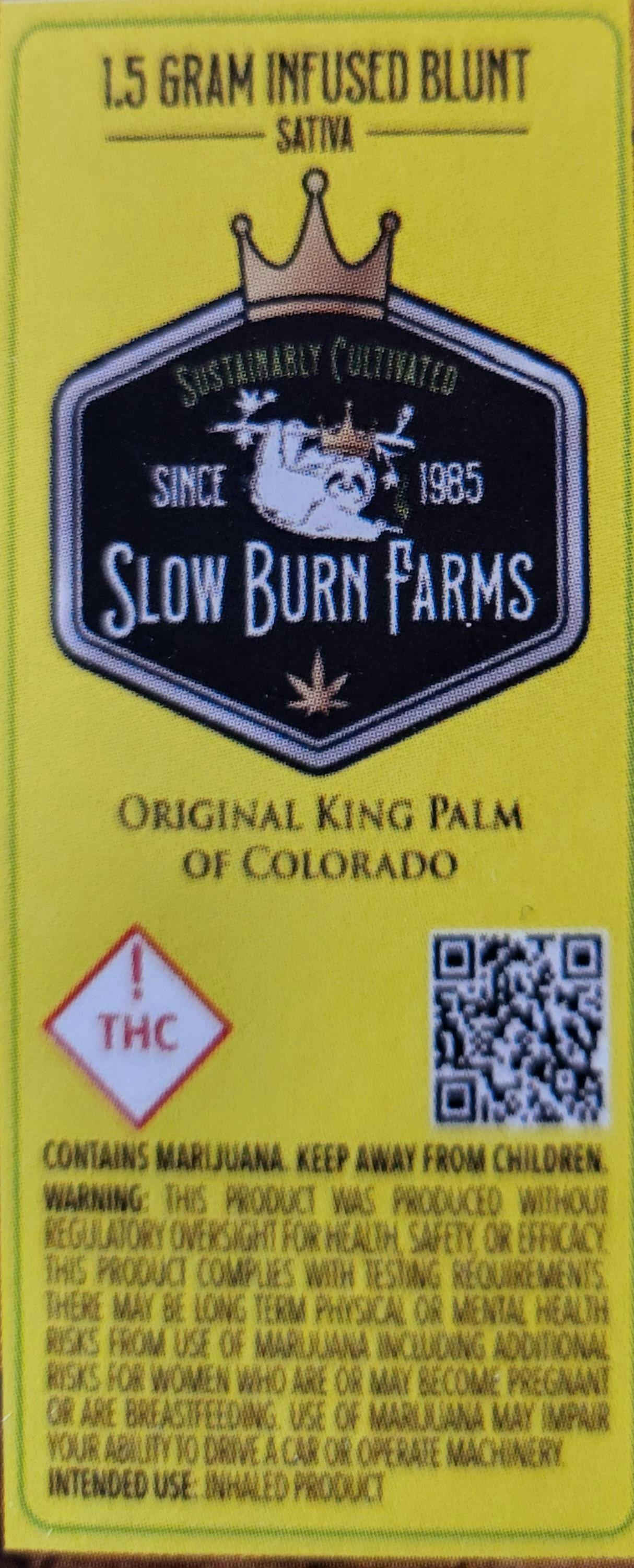 Photograph of product: Slow Burn Farms King Palm Infused Pre Roll Oui'd 1.5g
