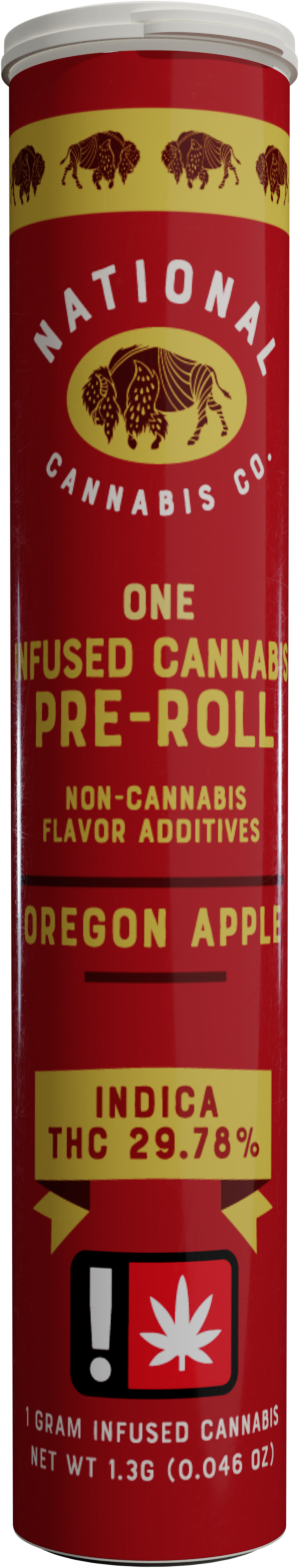 Photograph of product: National Oui'd Co Fruit Terpene Infused PreRoll | Hybrid | Oregon Apple