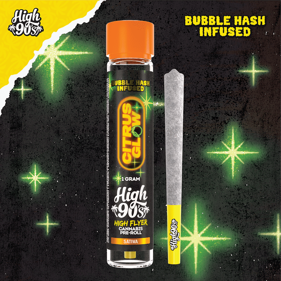 Photograph of product: High 90s - Citrus Glow High Flyer 1g Preroll - 