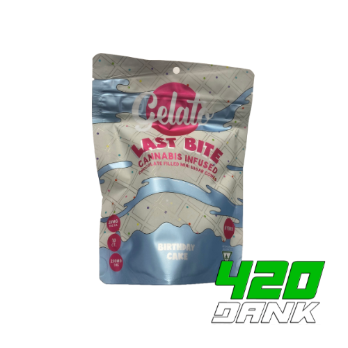 Photograph of product: Gelato Last Bites mini - Birthday Cake Cone - 10mg