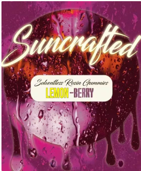 Photograph of product: Suncrafted | Lemon Berry 1:1 Rosin Gummy 20pk