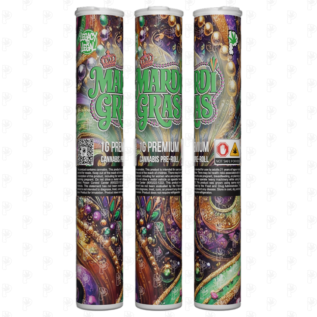 Photograph of product: Mardi Gras | 1g Pre-Roll | Prolific Growhouse