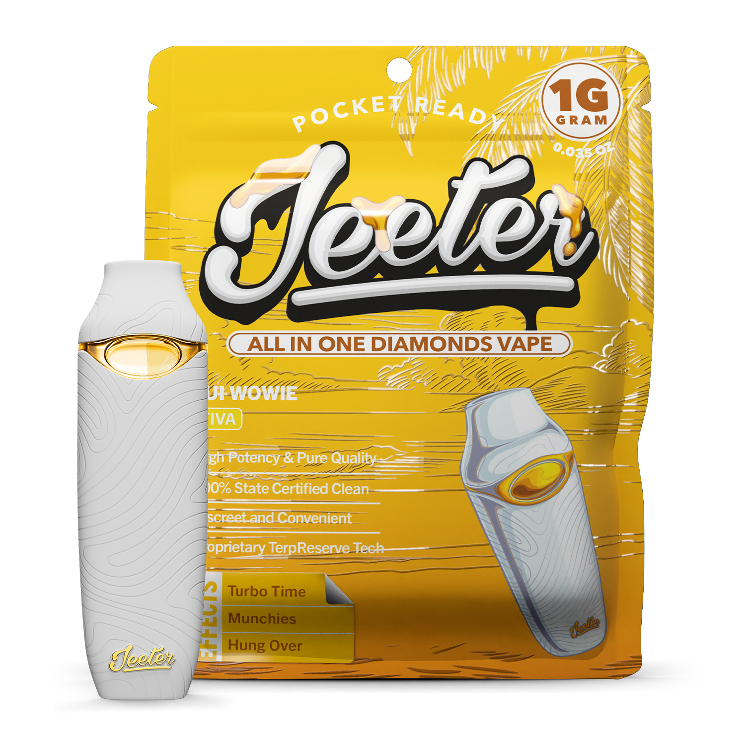 Photograph of product: Jeeter Maui Wowie Liquid Diamond Disposable Vape Rec