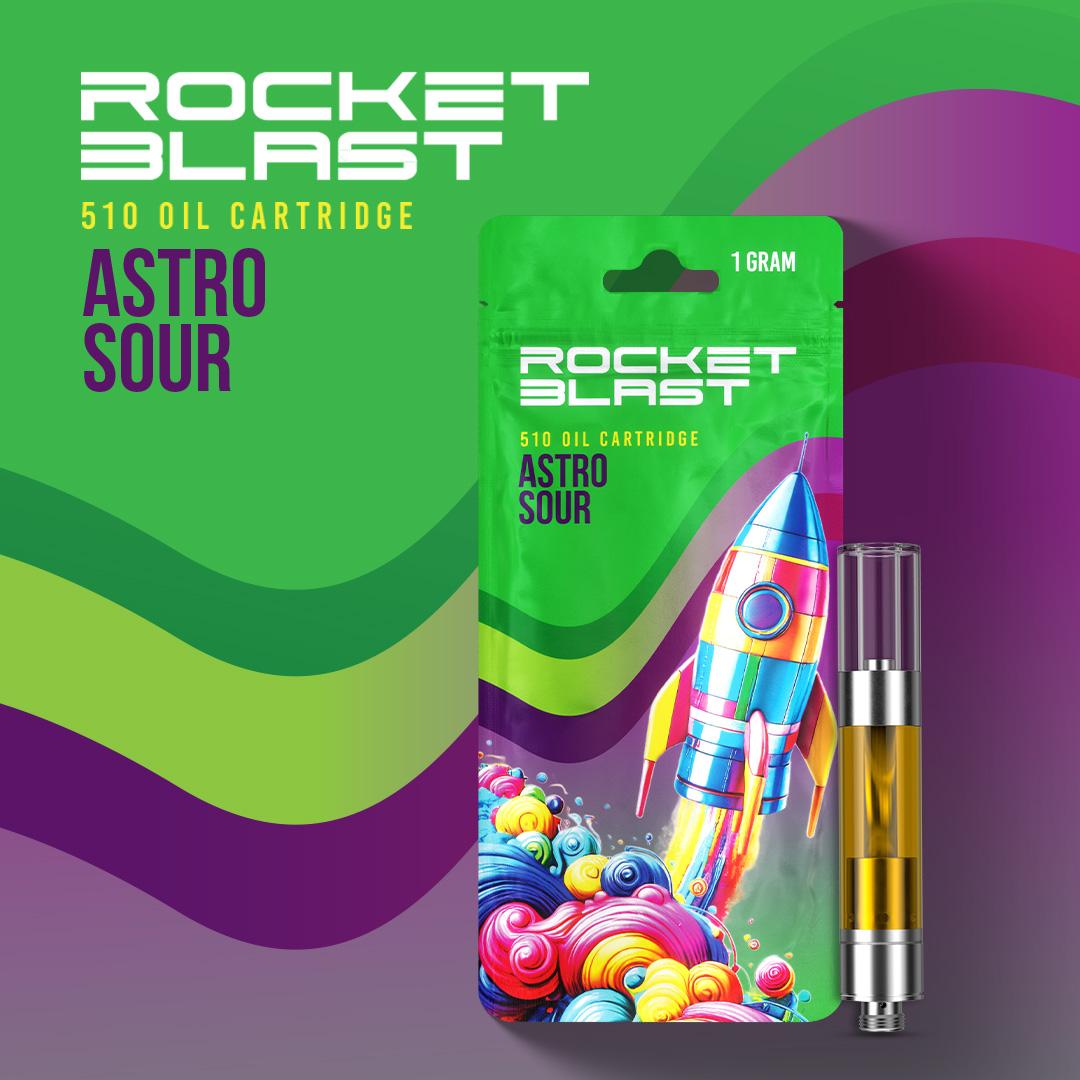 Photograph of product: Rocket Blast - 1g Cart - Astro Sour