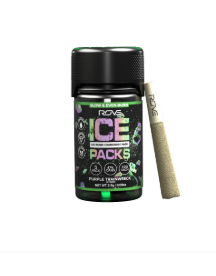 Photograph of product: ROVE 0.5G PURPLE TRAINWRECK ICE PACK PRE-ROLLS 5PK