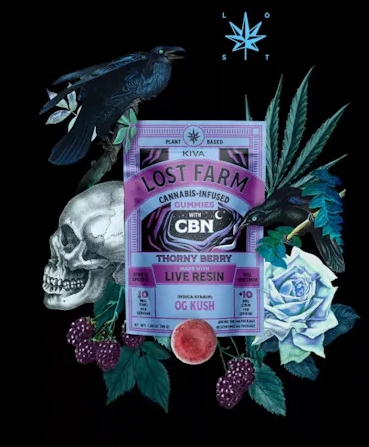 Photograph of product: Lost Farm - Thorny Berry/OG Kush - 10pk - Live Resin Edibles