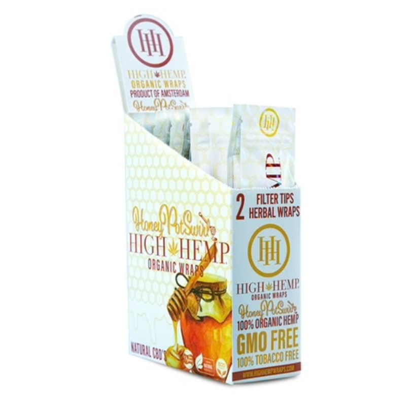 Photograph of product: High Hemp | Organic Honey Pot Swirl Wraps | 2pk