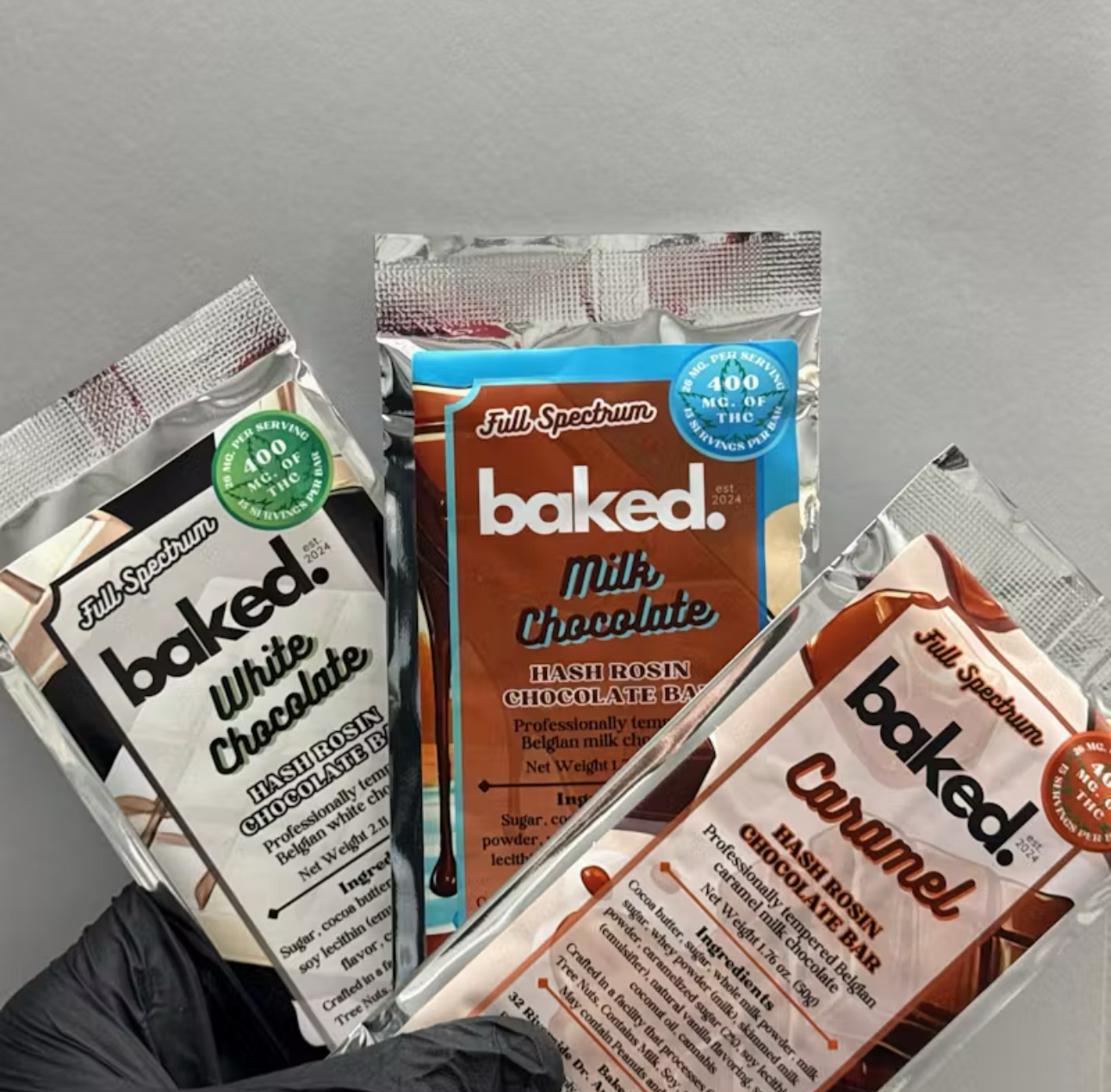 Photograph of product: Baked - Chocolate Bars - 400mg