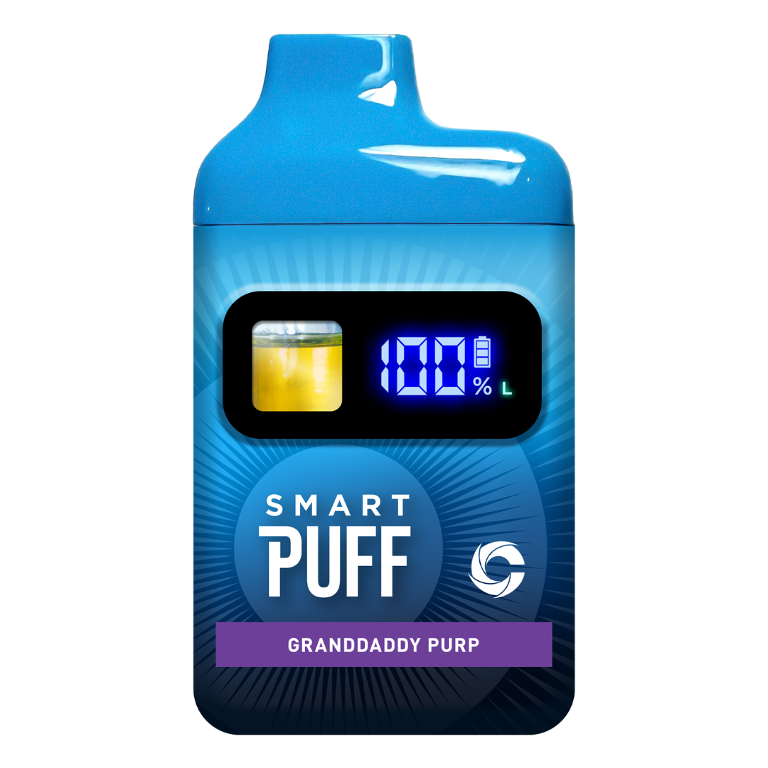 Photograph of product: Cannalicious Labs | Granddaddy Purp SmartPuff Disposable Vape | 1g