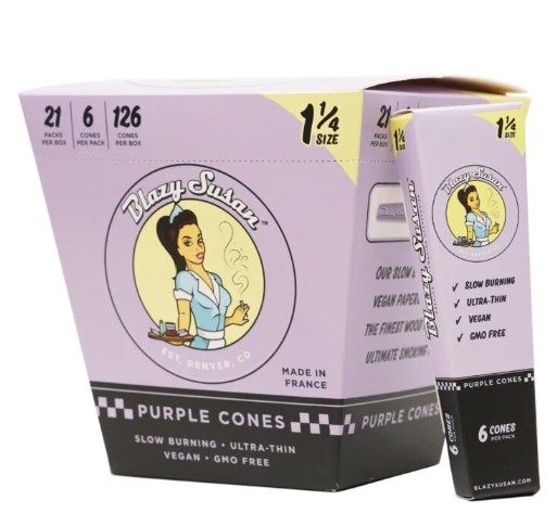 Photograph of product: Purple Cones 1 1/4" | 6pk