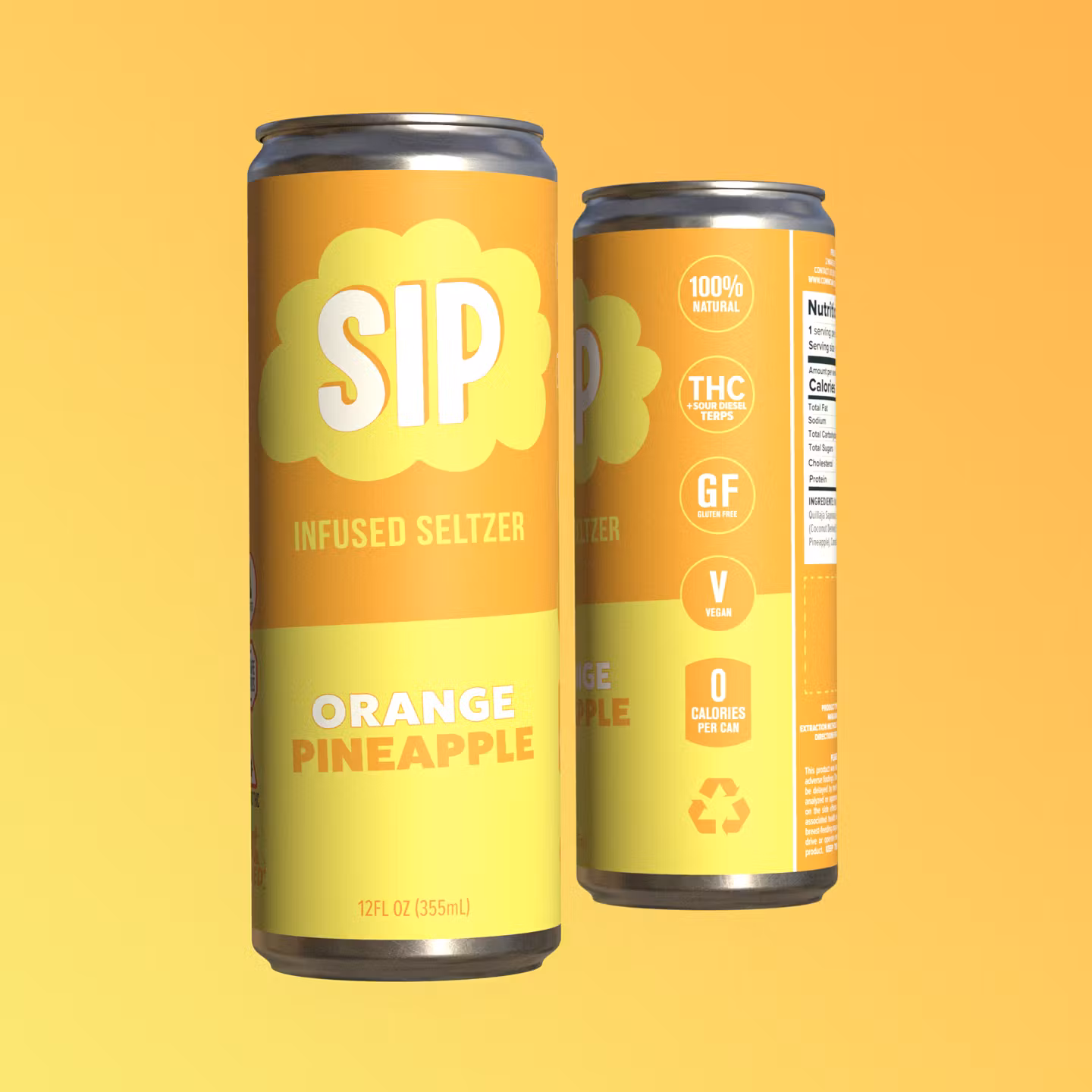 Photograph of product: Orange Pineapple| | Infused Seltzer | 5mg