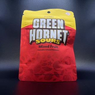 Photograph of product: Green Hornet - Mixed Fruit Sours - 100mg Gummies