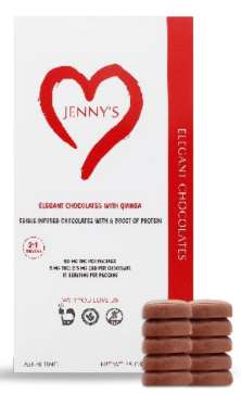 Photograph of product: Elegant Chocolates w/ Quinoa - Chocolate - 10 Pack
