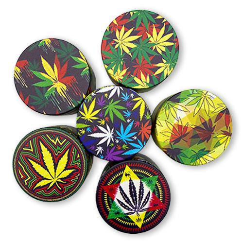 Photograph of product: Rasta Leaf Metal Grinder (59MM)