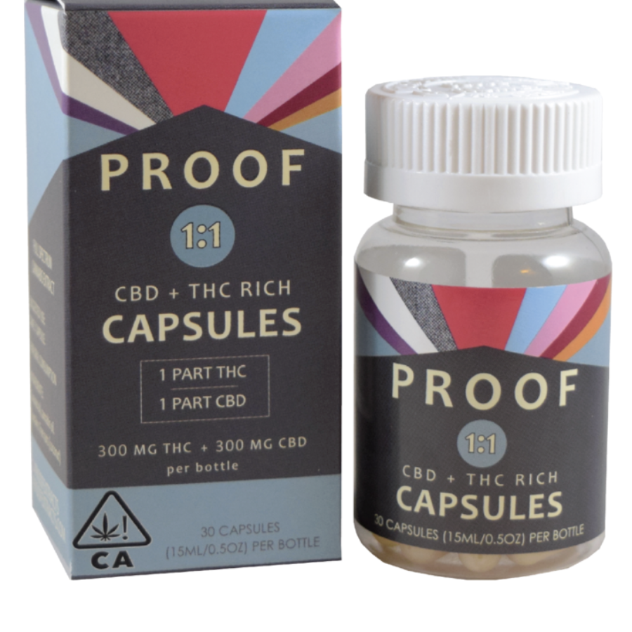 Photograph of product: Proof CBD 1:1 Capsules 30ct