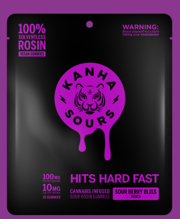 Photograph of product: Sour Berry Bliss [I] Solventless Live Rosin NANO Gummies | 100mg 10pk | Kanha