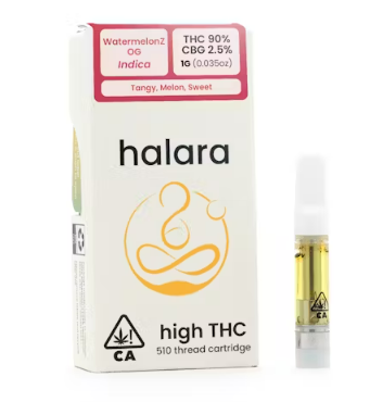 Photograph of product: Halara WatermelonZ OG High THC Cart